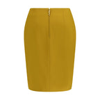 Saint Laurent Yellow Viscose Skirt
