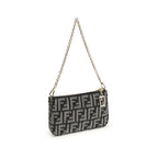 Fendi Blue Cotton Clutch Bag