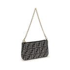 Fendi Blue Cotton Clutch Bag