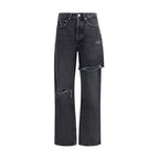 Agolde Black Recycled Cotton Straight-Leg Jeans