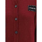 Marni Bordeaux Cashmere Cardigan