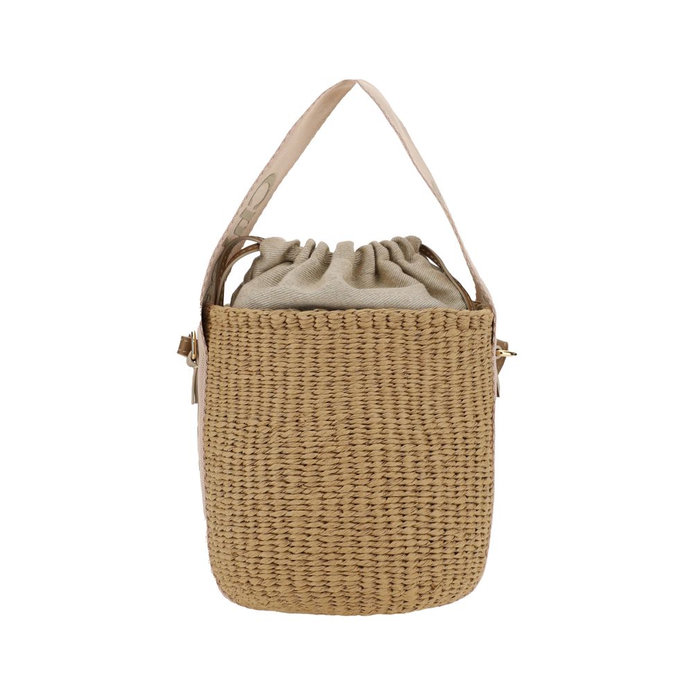 Chloé Beige Raffia Backet Bag