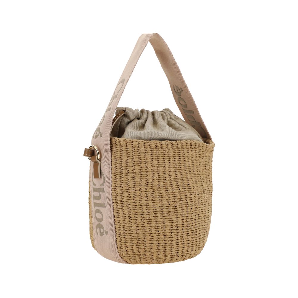 Chloé Beige Raffia Backet Bag