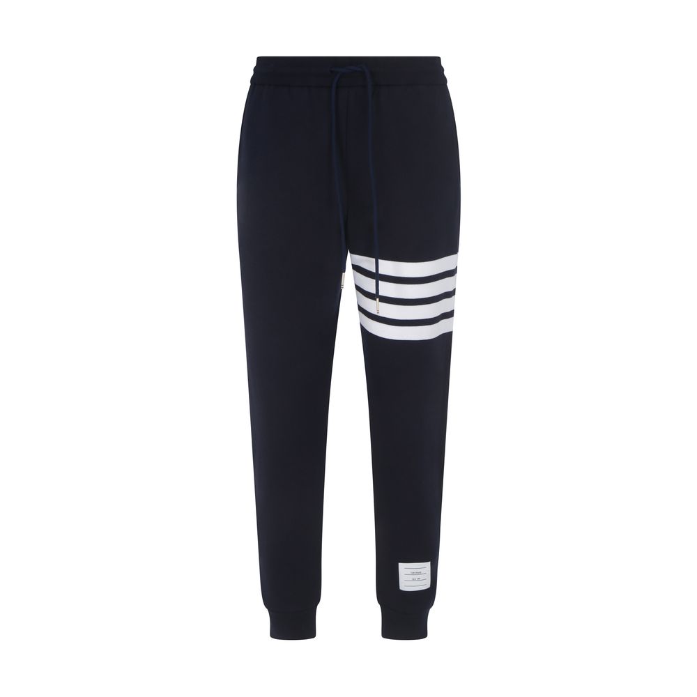 Thom Browne Blue Cotton Joggers (Workout Pants)