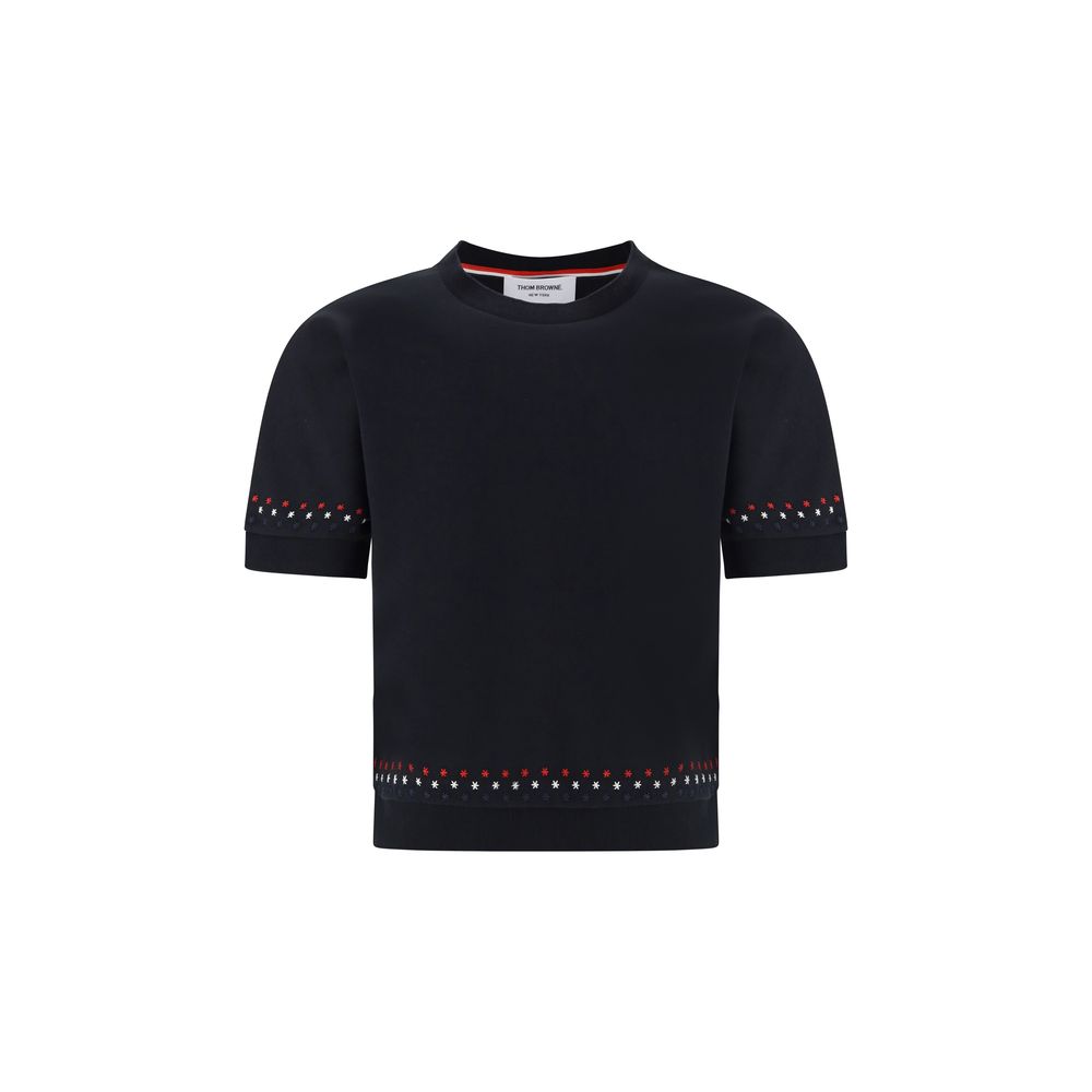Thom Browne Black Cotton T-Shirt