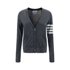 Thom Browne Gray Merino Wool Cardigan
