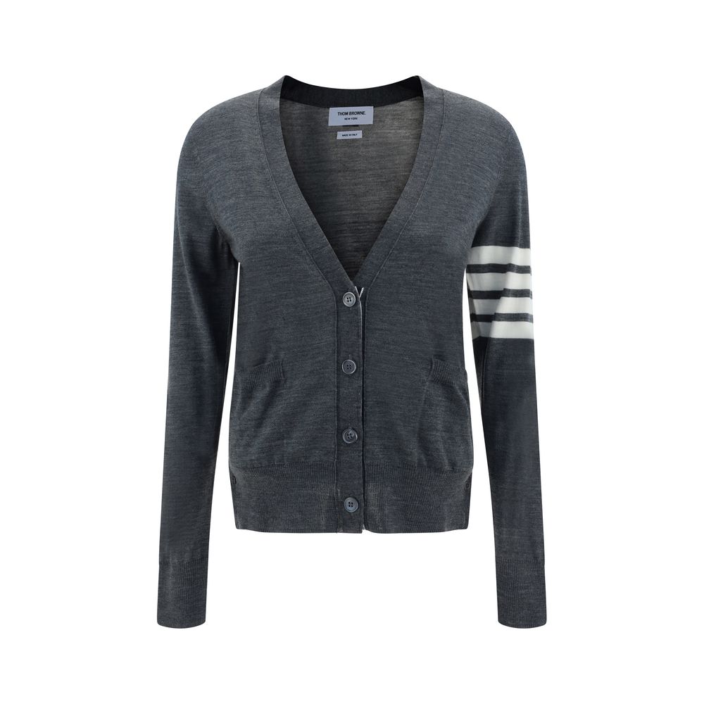 Thom Browne Gray Merino Wool Cardigan