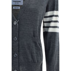 Thom Browne Gray Merino Wool Cardigan