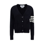 Thom Browne Blue Merino Wool Cardigan