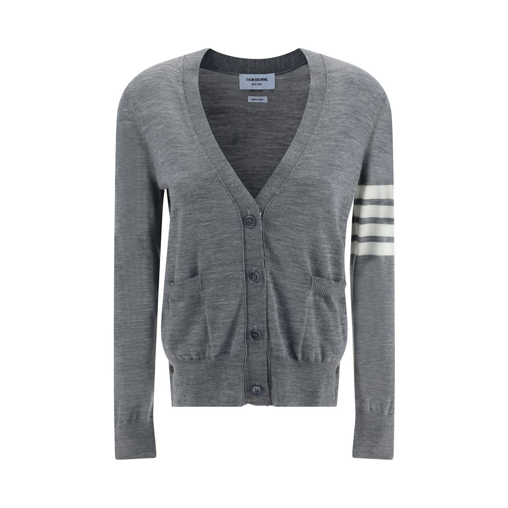 Thom Browne Gray Merino Wool Cardigan