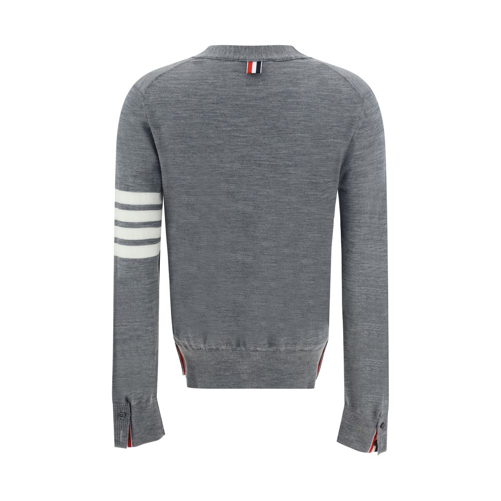 Thom Browne Gray Merino Wool Cardigan