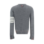Thom Browne Gray Merino Wool Cardigan