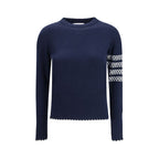 Thom Browne Blue Fleece Wool Sweatshirt