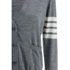Thom Browne Gray Merino Wool Cardigan