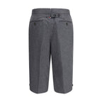 Thom Browne Gray Wool Bermuda Shorts