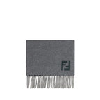 Fendi Gray Wool Scarf