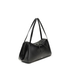 Jil Sander Black Calf Leather Bos Taurus Shoulder Bag