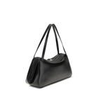 Jil Sander Black Calf Leather Bos Taurus Shoulder Bag