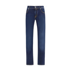 Jacob Cohen Blue Cotton Slim Fit Jeans