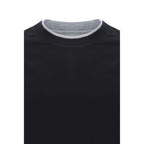Brunello Cucinelli Black Cotton T-Shirt