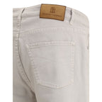 Brunello Cucinelli Beige Cotton Jeans Denim
