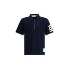 Thom Browne Blue Cotton Polo Shirt