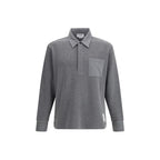 Thom Browne Gray Cotton Polo Shirt