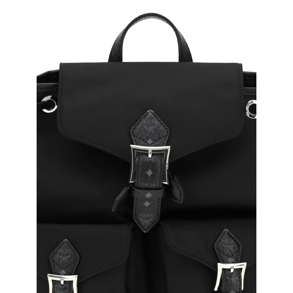 MCM Black Nylon Backpack