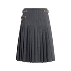 Prada Gray Mohair Long Skirt
