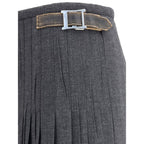 Prada Gray Mohair Long Skirt