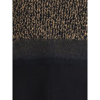 Prada Black Fleece Wool Casual Dress