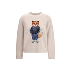 Maison Kitsuné Cream Merino Wool Sweatshirt