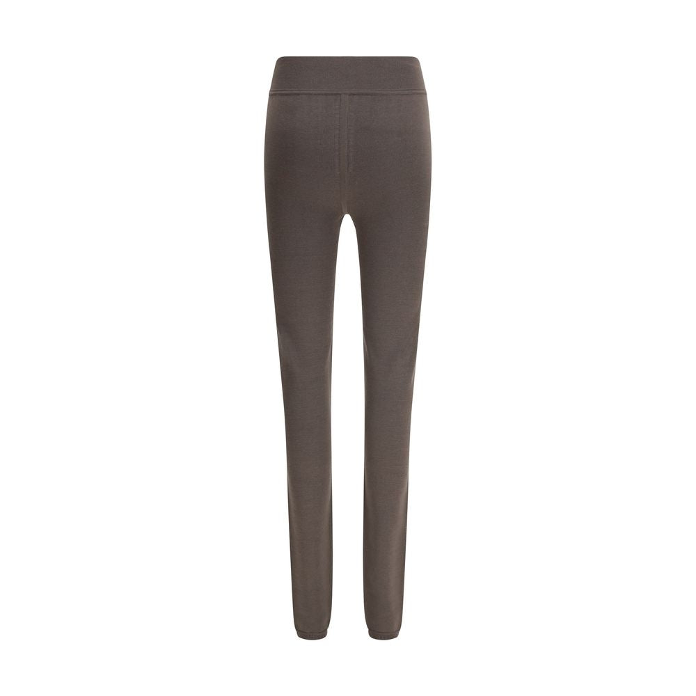 Rick Owens Gray Fleece Wool Leggings