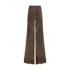 Rick Owens Brown Viscose Casual Pants