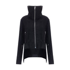 Rick Owens Black Fleece Wool Biker Jacket