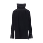 Rick Owens Black Fleece Wool Biker Jacket
