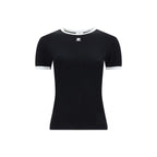Courrèges Black Cotton T-Shirt