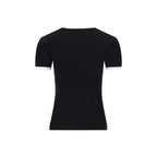 Courrèges Black Cotton T-Shirt