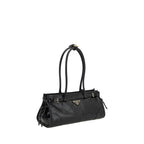 Prada Black Calf Leather Bos Taurus Shoulder Bag