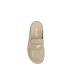 Prada Beige Rubber Platform Loafers