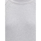 Balmain Gray Wool Sweatshirt