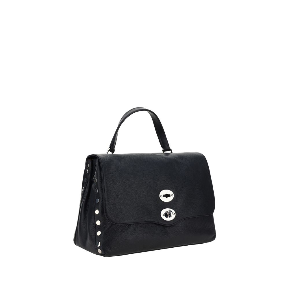 Zanellato Black Calf Leather Bos Taurus Shoulder Bag