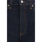 Khaite Blue Cotton Straight-Leg Jeans