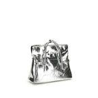 Margiela Silver Calf Leather Bos Taurus Handbag