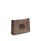 Etro Brown Calf Leather Bos Taurus Clutch Bag