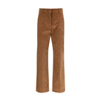 Max Mara Brown Cotton Casual Pants