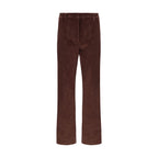 Max Mara Bordeaux Cotton Cropped Pants