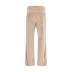Max Mara Beige Cotton Casual Pants