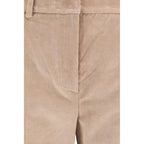Max Mara Beige Cotton Casual Pants