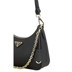 Prada Black Calf Leather Bos Taurus Shoulder Bag